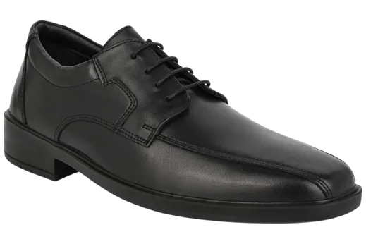 Esse Comfort Men's Leather Cushioned Bicycle Toe Oxford - Black
