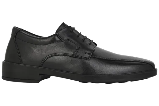 Esse Comfort Men's Leather Cushioned Bicycle Toe Oxford - Black - view 4